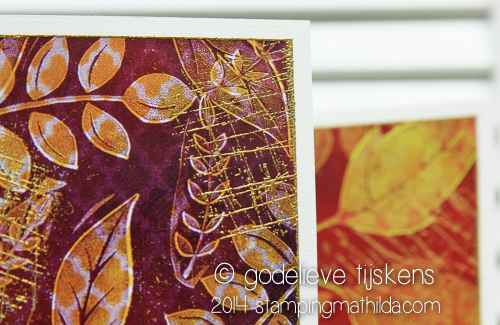 StampingMathilda Gold Embossing on Gelli Prints