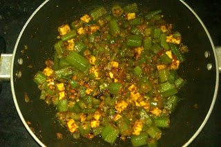 capsicum paneer bindi fry