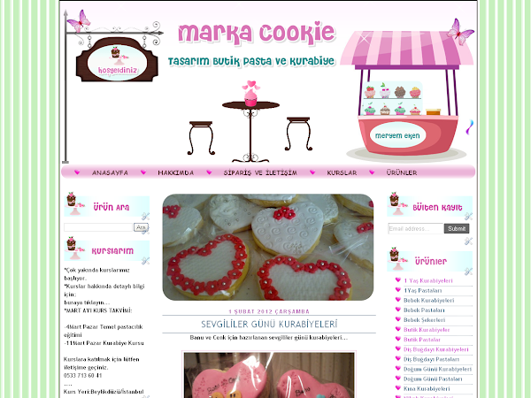 Marka Cookie Tasarım Butik Pasta ve Kurabiye Blogu Tasarımı