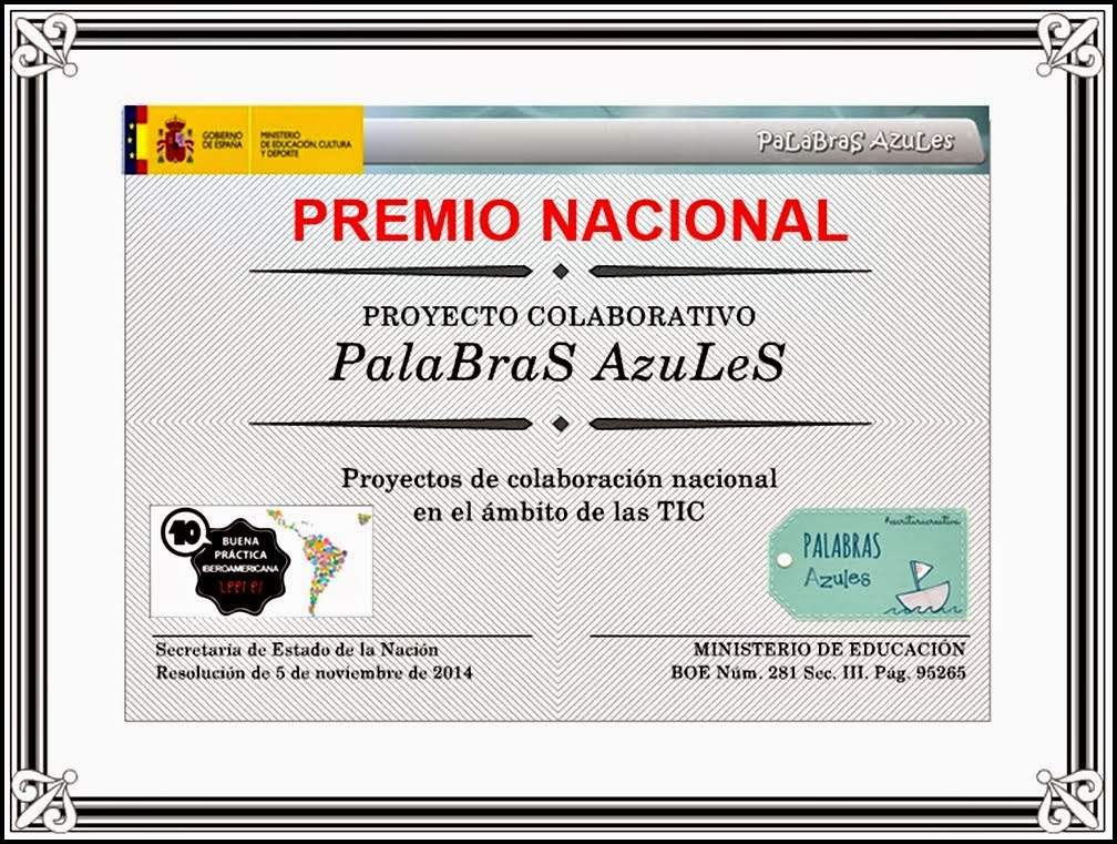 PREMIO NACIONAL PALABRAS AZULES