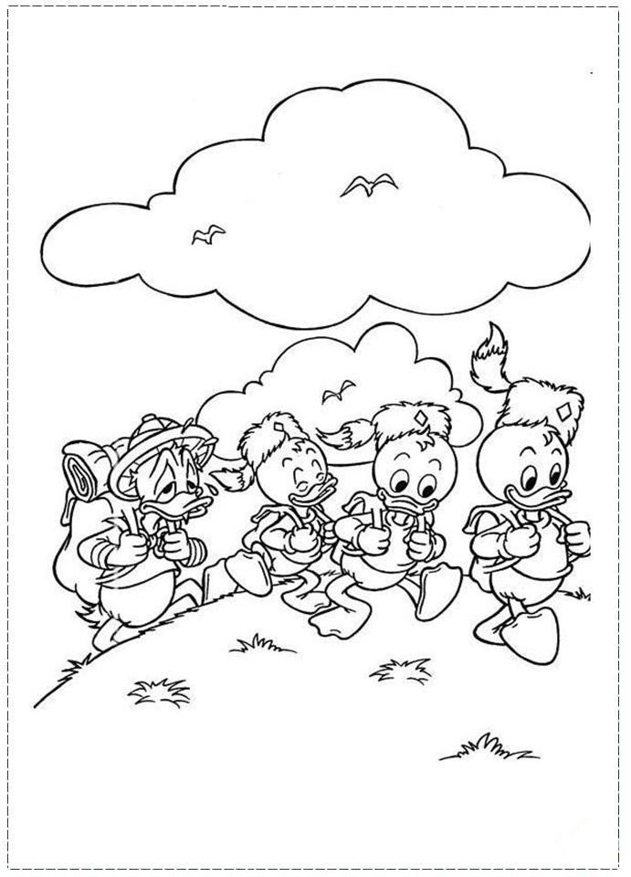 imagens pato donald e seus sobrinhos pintar Desenhos Para Colori pato donald e seus sobrinhos desenhar