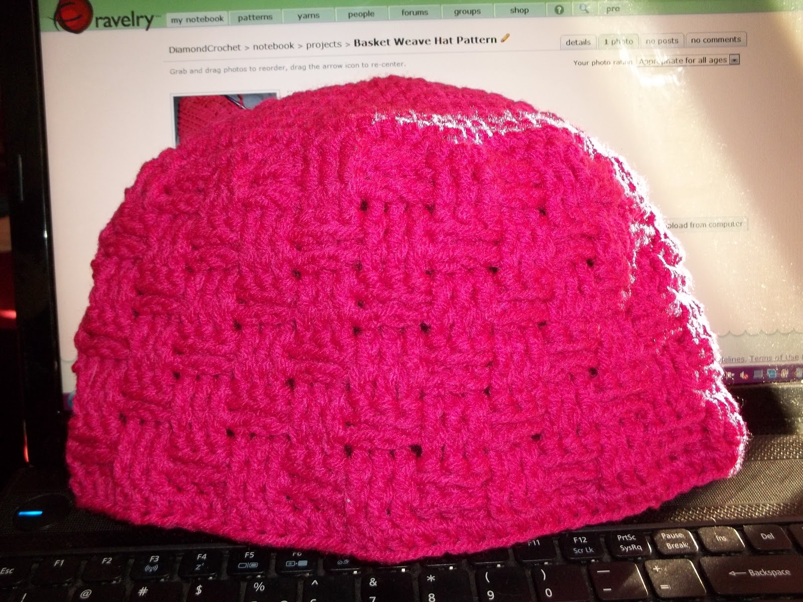 Diamond Rose Crafts Basket Weave Hat Pattern
