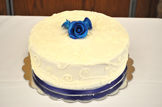 CakeJoy: Royal Blue and Silver Wedding