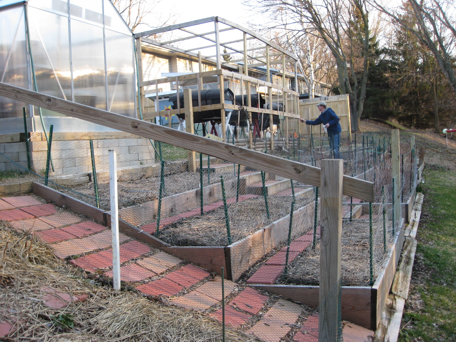Red Bucket Farm Building Raised Beds