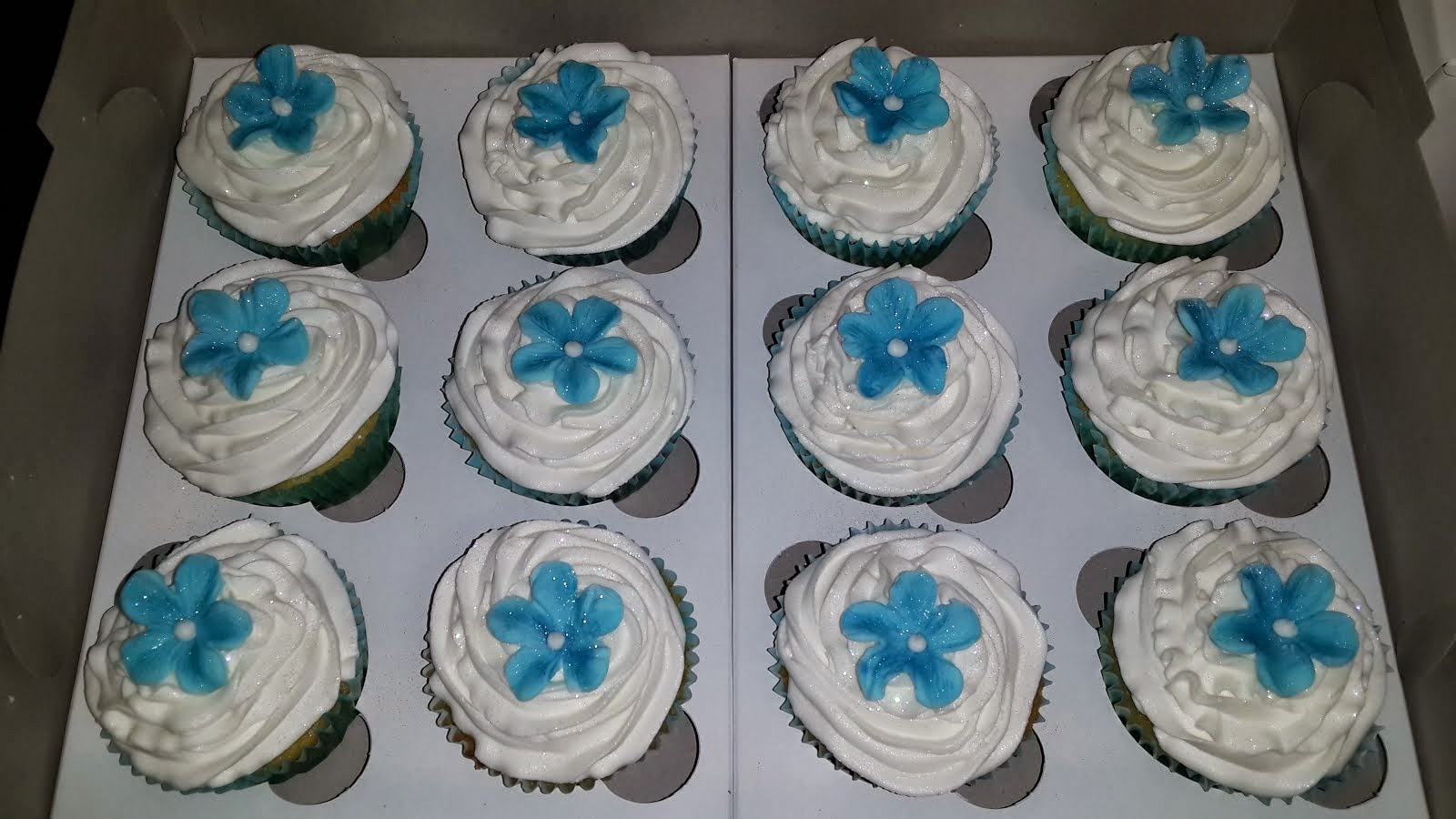 Blue Petal Cupcakes