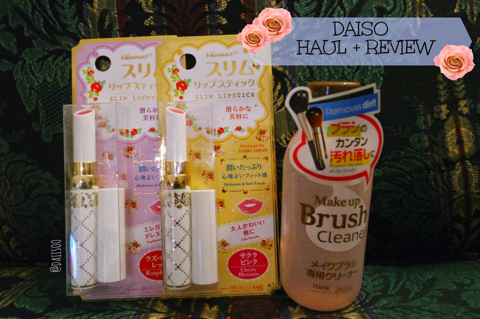 Daiisoo [Review] Daiso Makeup Brush Cleaner + Daiso Winmax Slim Lipstick