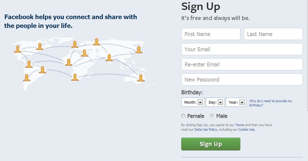 New Facebook Login Page recently launched by Facebook ZoOt JunctiOn