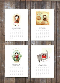  printable calendar 2013, illustrations, kid prints,children art, downloadable, downloadable pdf