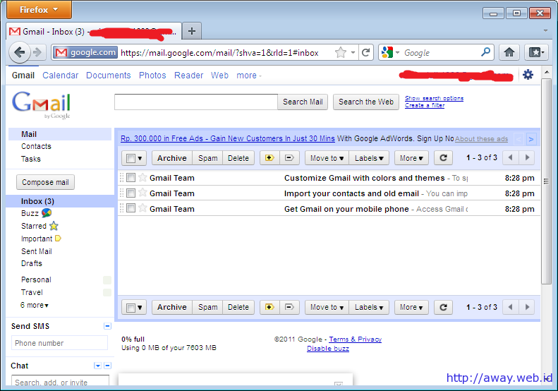 my gmail inbox mail open