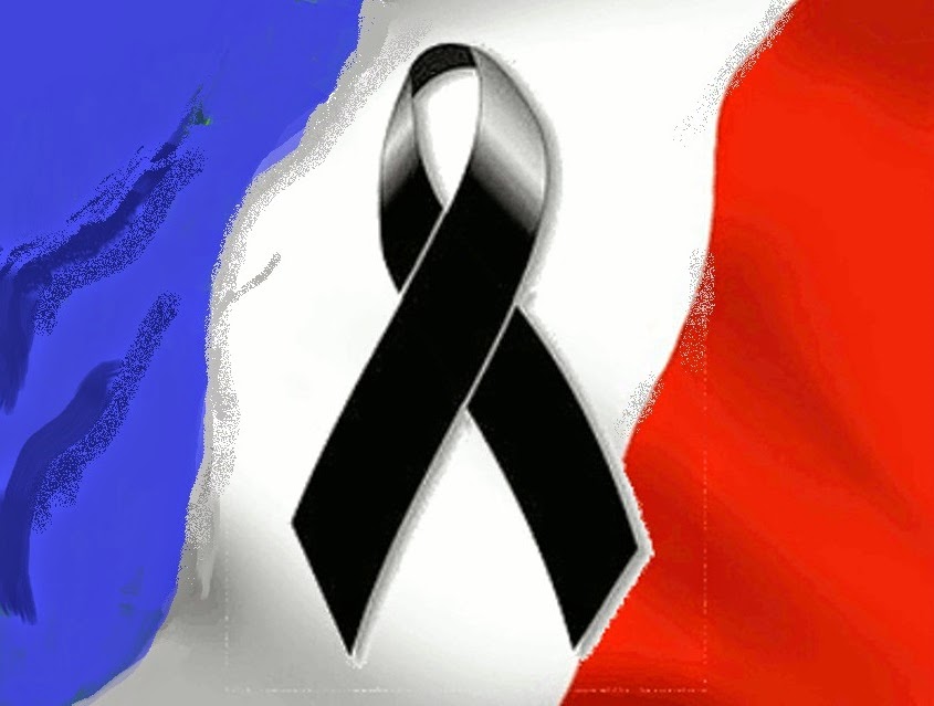 Bandiera francese a lutto