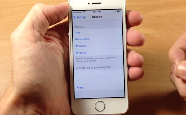Upscale: Use iPhone 6 Resolution on older Devices