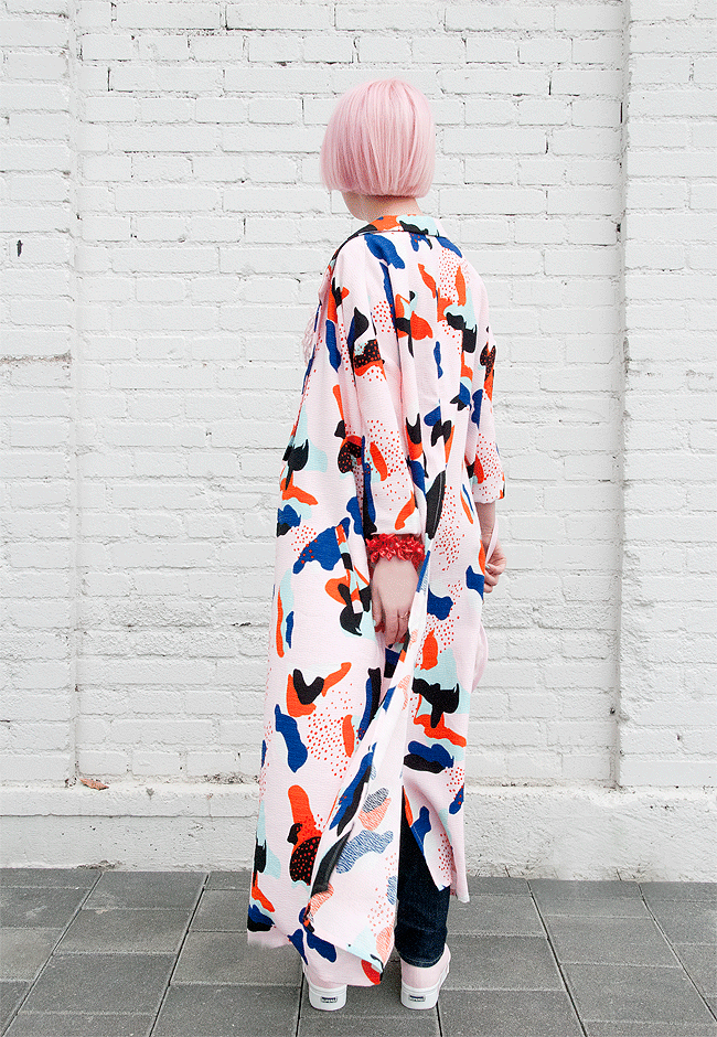 Sara is in Love with… Pippy Lynn duster Levi's bold curve denim trousers Superega Suki Waterhouse shoes blogger style pink hair quirky pippy lynn, duster, maxi coat