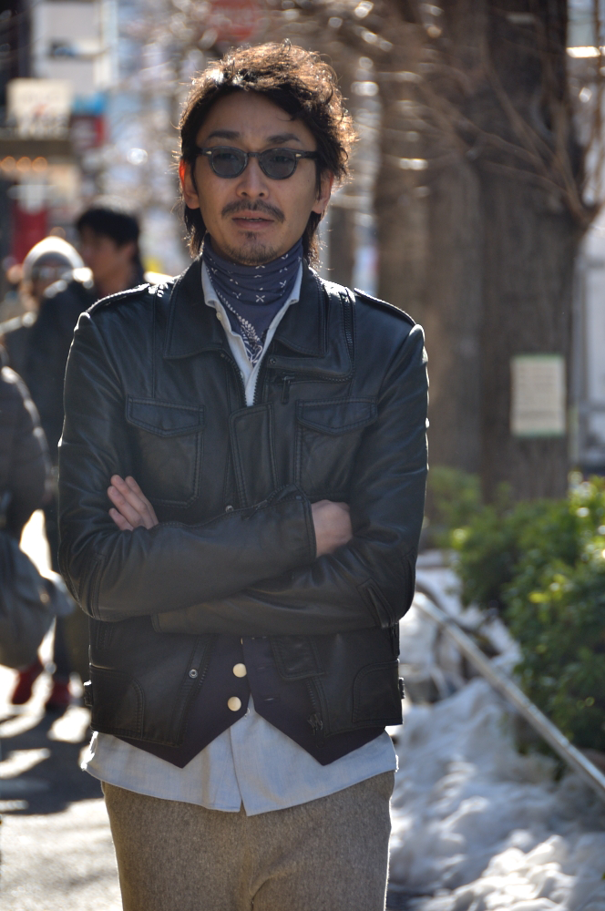 MITYP: on the street .. Harajuku - Dior Homme Leather Jacket 