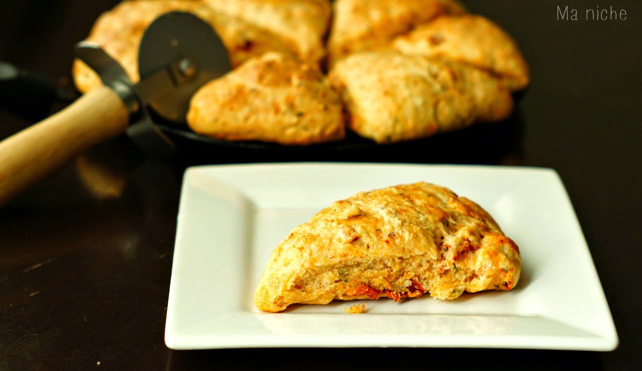 Ma Niche Sundried Tomato, Chives and Goat Cheese Scones Baking