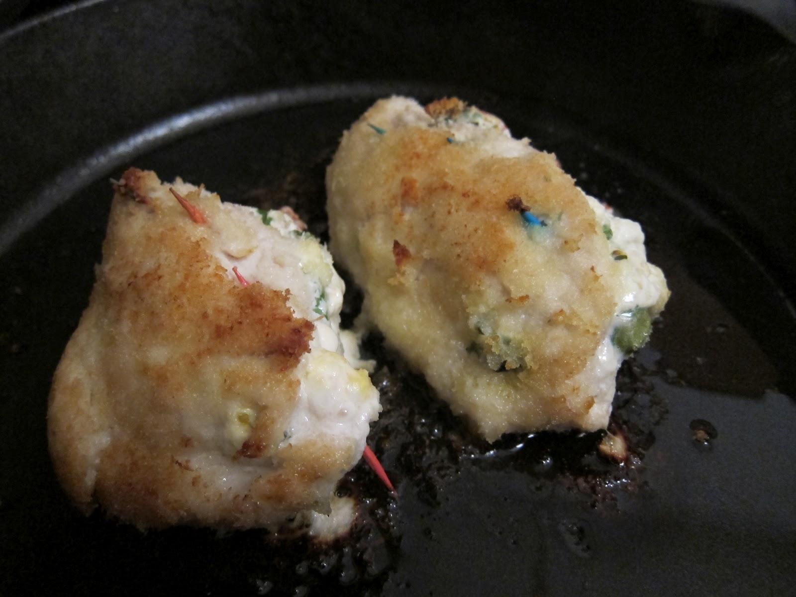 Hey, who cut the cheese? Panko Crusted Stuffed Chicken Breasts