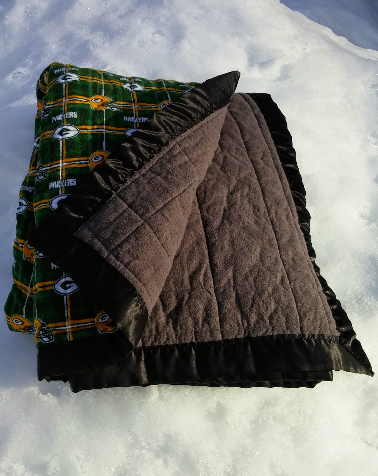 Life in the (907) My first ever quilt Jeff's Packer Blanket