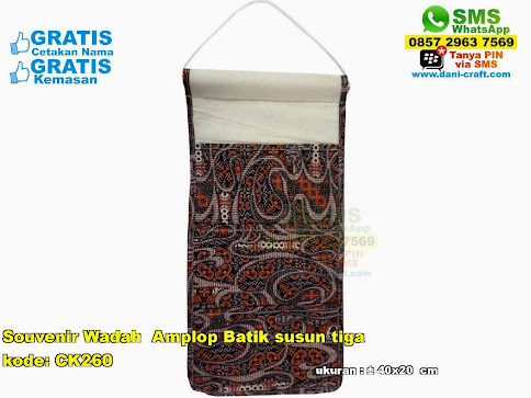 Souvenir Wadah Amplop Batik Susun Tiga