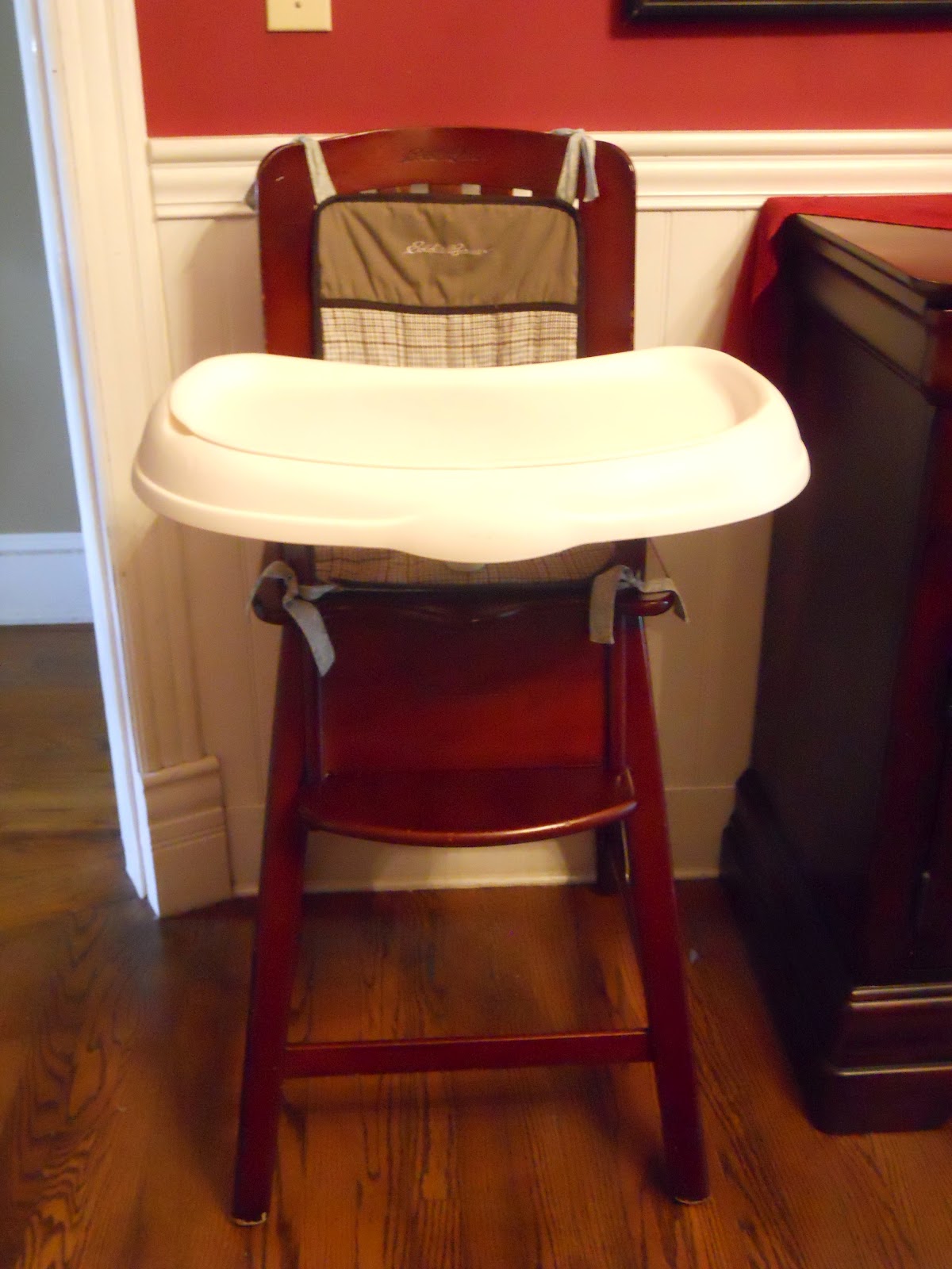 wooden eddie bauer high chair