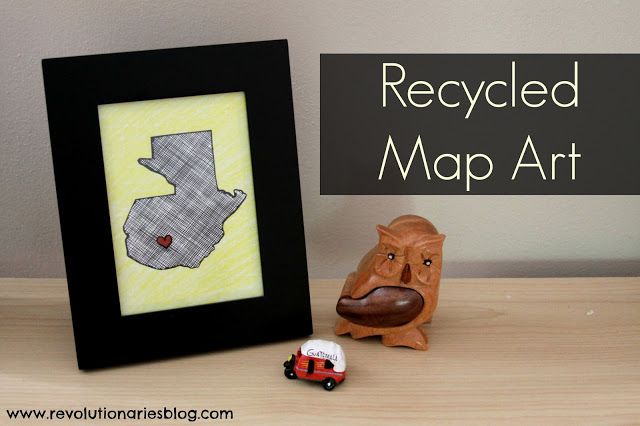Recycled Map Art