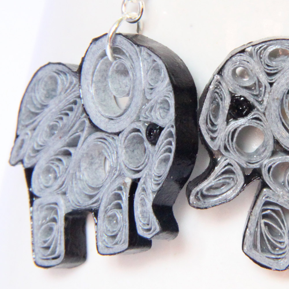 3d paper quilling elephant figures easy arts and crafts ideas