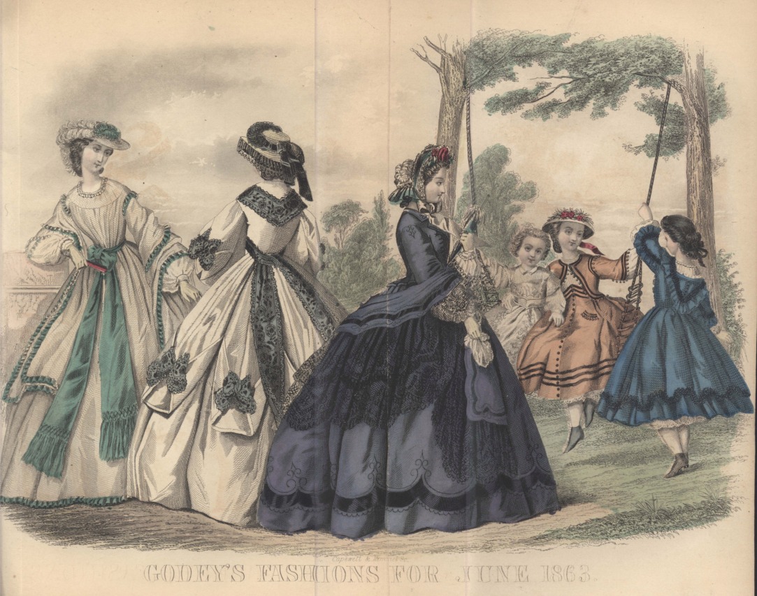 Civil War Era Clothing Civil War Era Fashion Plate June 1863 Godey's