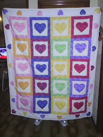 quilt corazones