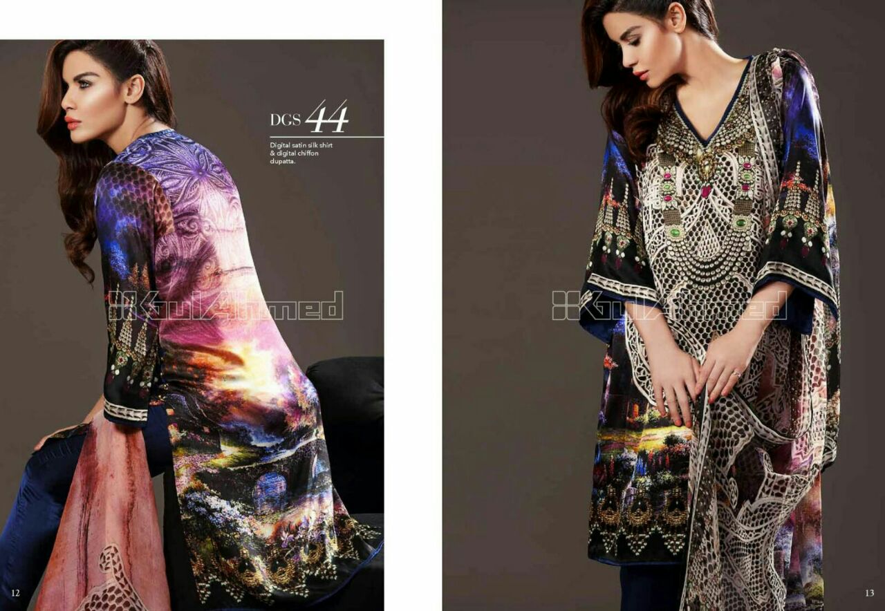 KEDAR NX Designer Gul Ahmed collection 👆 Soft Satin fabric Set 900