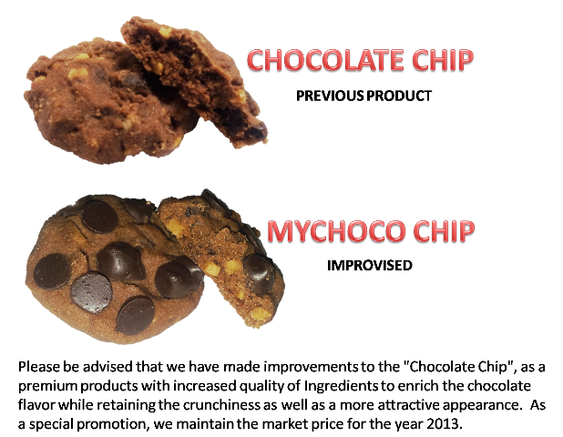 Latest update for "Chocolate chip"