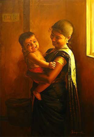 South Indian Beauties! Paintings+8