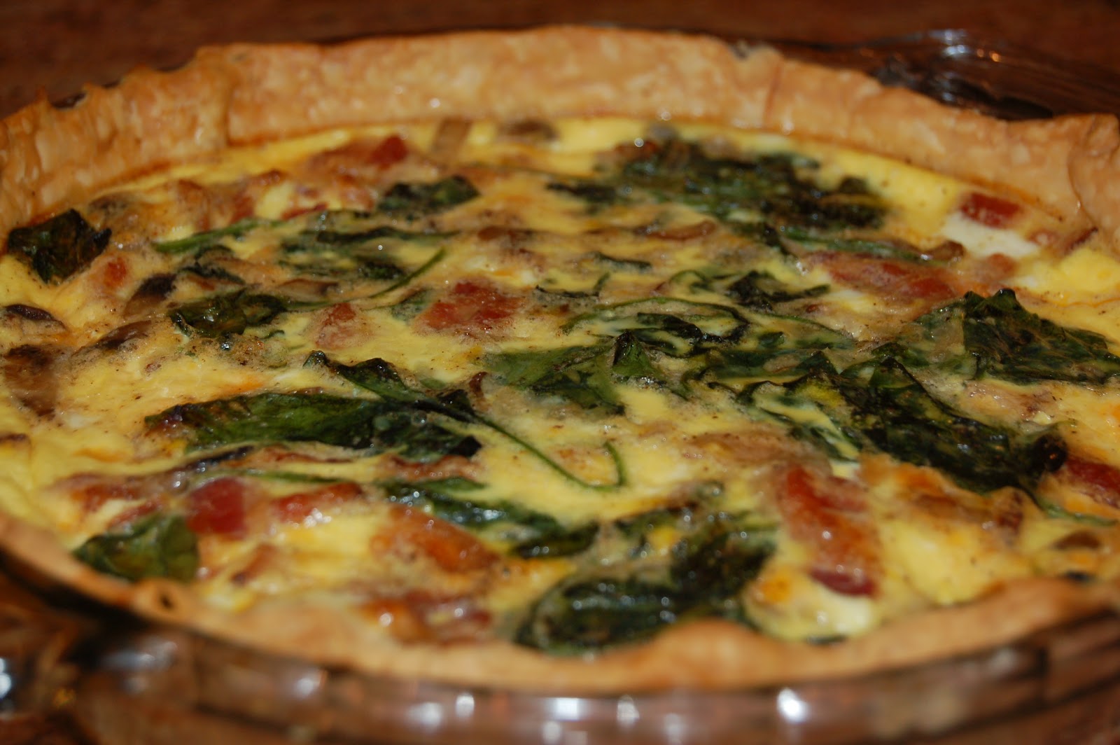 Love Being In My Southern Kitchen Spinach and Bacon Quiche