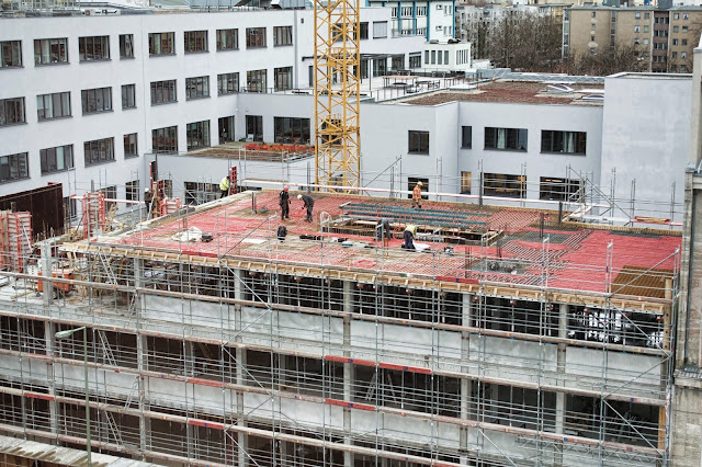 Baustelle Erweiterung AUFBAU HAUS durch den Neubau Prinzenstraße 84, 10969 Berlin, Moritzplatz, Oranienstraße, 17.03.2014