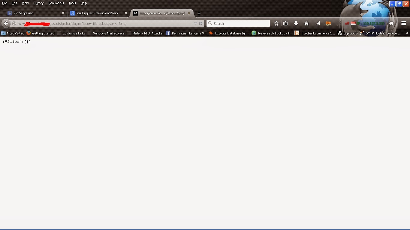 Tutorial Deface Jquery | tutorial deface dengan jquery file upload vulnerability Tutorial Deface Jquery | tutorial deface dengan jquery file upload vulnerability