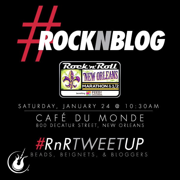 Rock n Roll New Orleans Tweet Up Cafe du Monde RNRTweetUp I Run