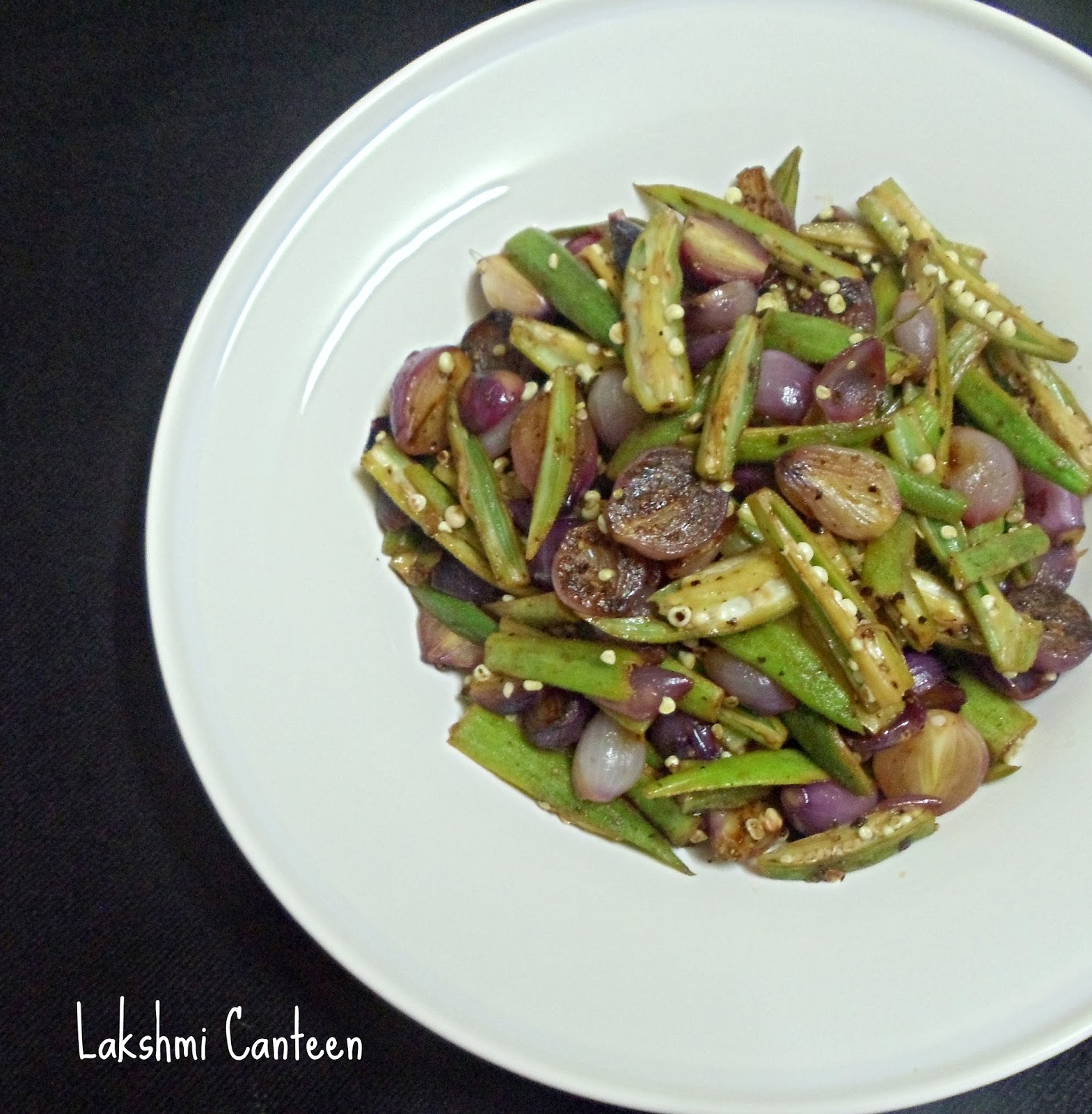 Lakshmi Canteen Bhindi Pepper Fry ( Okra Peppercorn Fry)