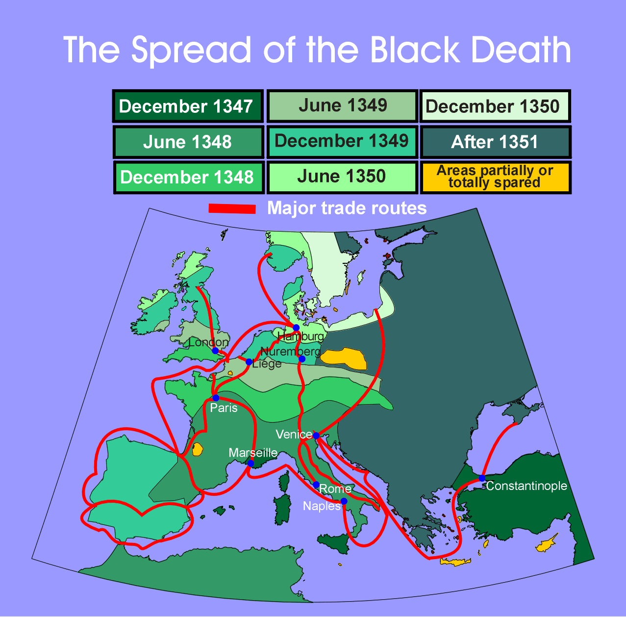 Gallery For > Black Death Bubonic Plague Map