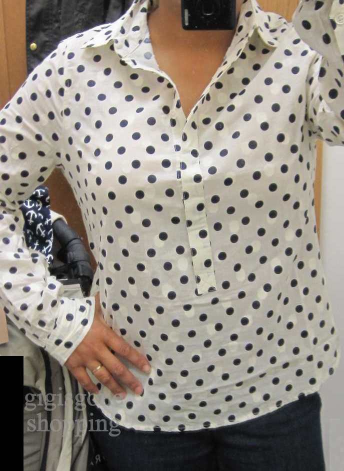 j crew polka dot shirt