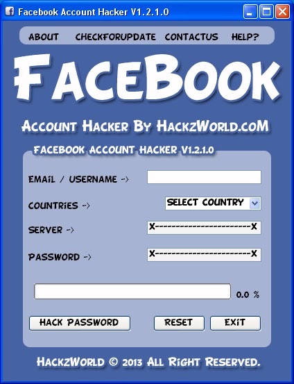 Facebook Hacker V1.9 Software Download Free