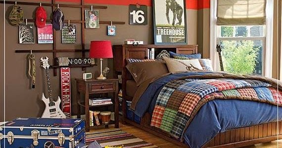 Wall And Music Furniture Of Teen Boy Bedroom Interior Ety
