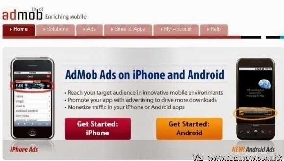 adMob ads on iPhone and Android