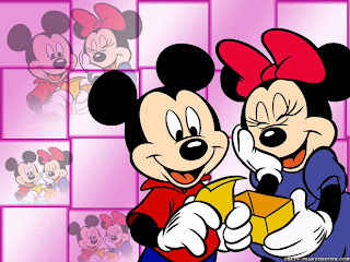 mickey mouse giving gift to mini hd wallpaper