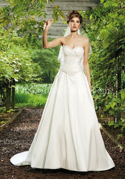 Natural Waist Sweetheart A line Satin Cathedral Train Wedding Dress