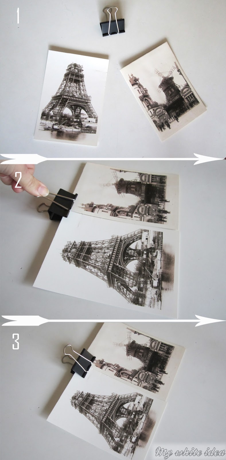 HANG YOUR POSTCARDS MY WHITE IDEA DIY