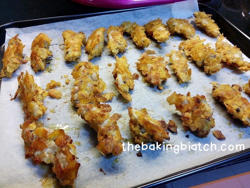 The Baking Biatch by Cynthia Lim Oven baked Potato Chip Chicken