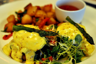 Crab Cake Benedict at Marble Lane in New York, NY - Photo by Taste As You Go