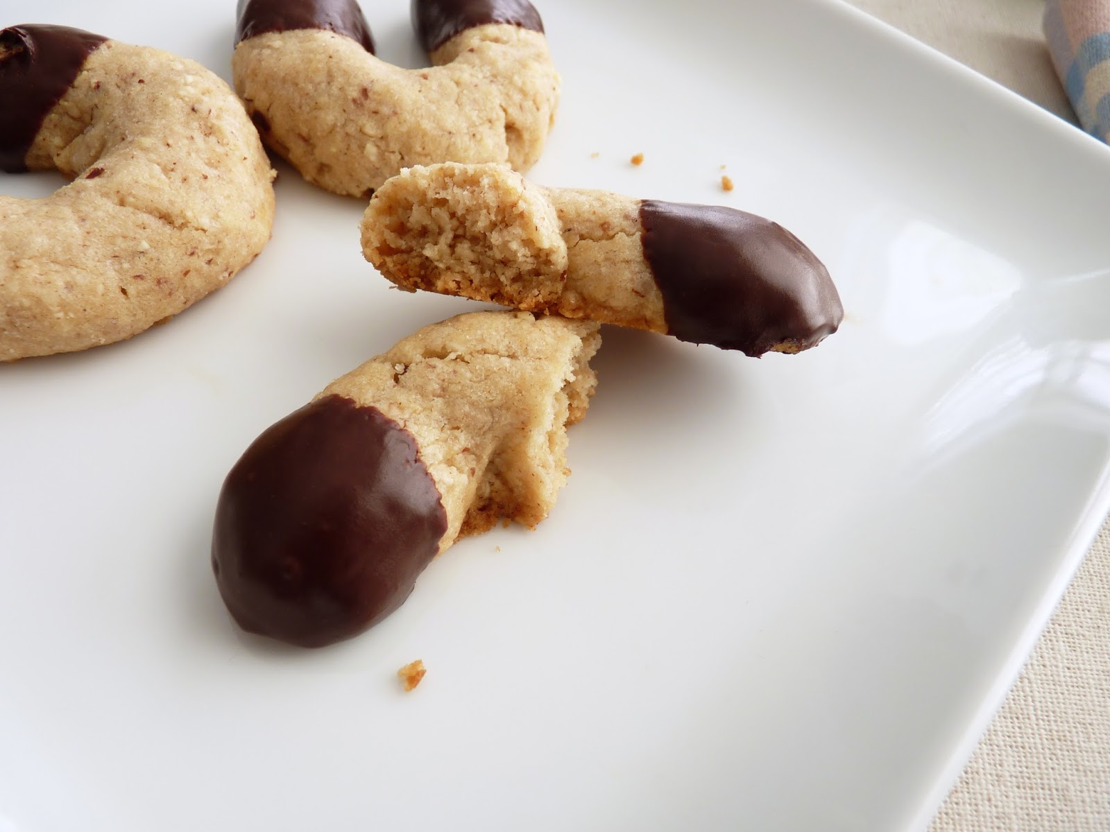 pastry studio Chocolate Dipped Almond Horseshoe Cookies