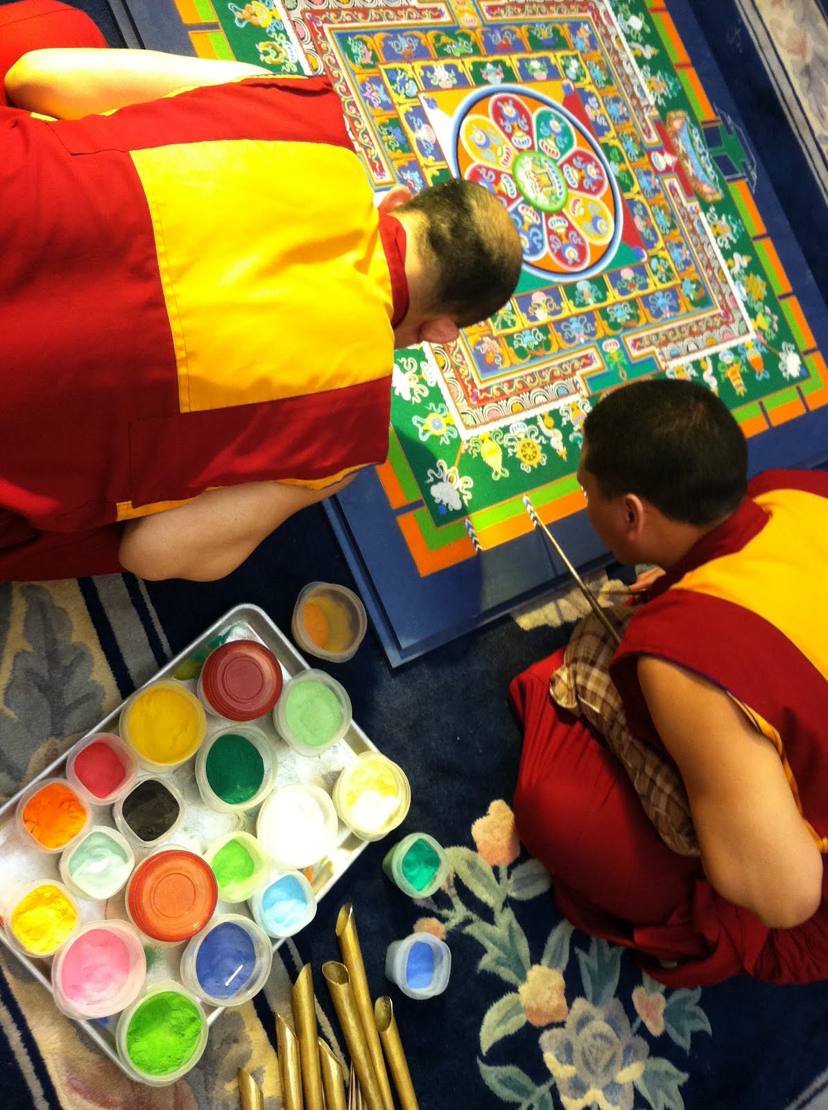 Tibetan Monks Crisscross the U.S. Making Sand Mandalas HuffPost