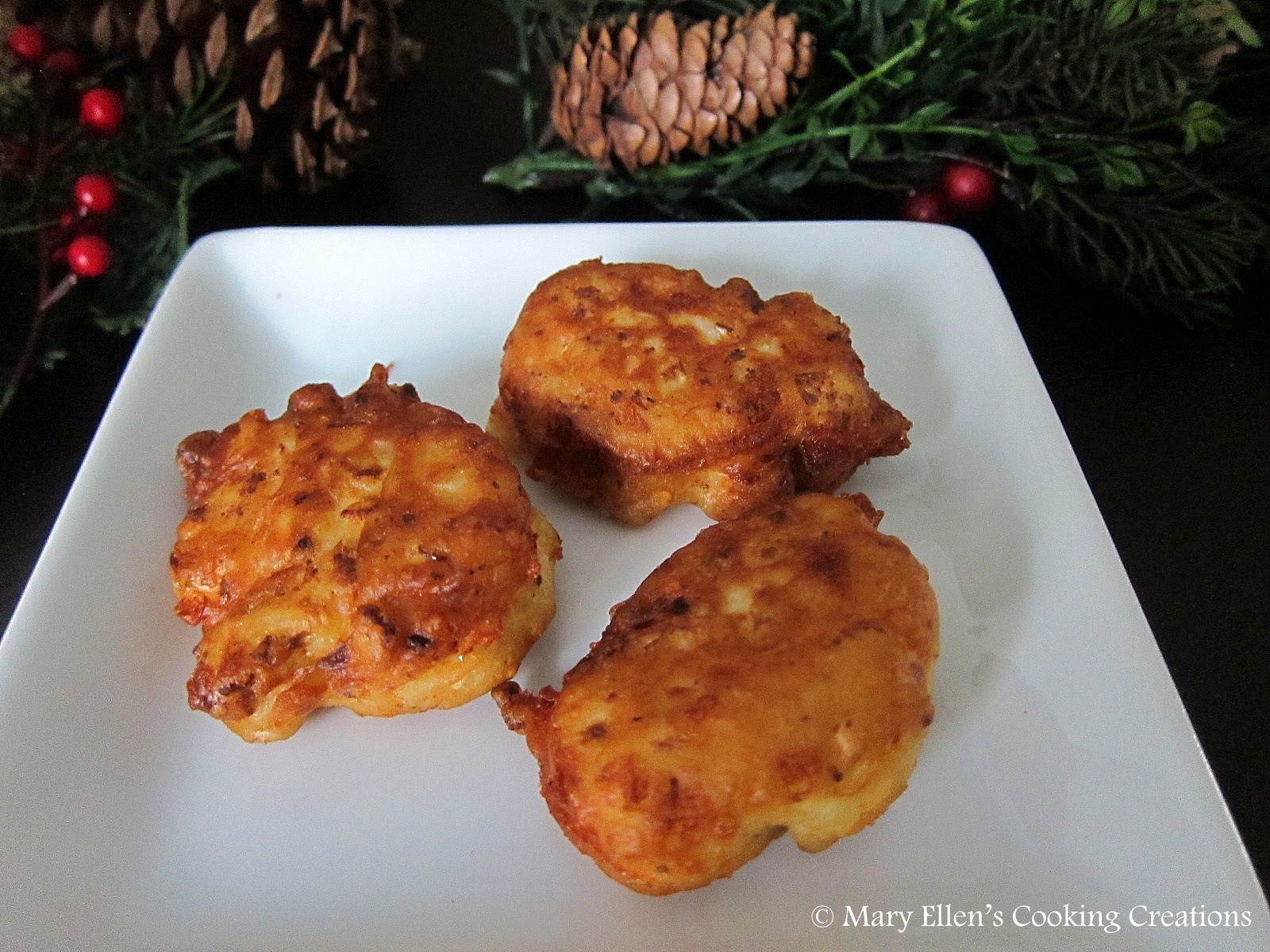 Mary Ellen's Cooking Creations Cauliflower Cheese Fritters