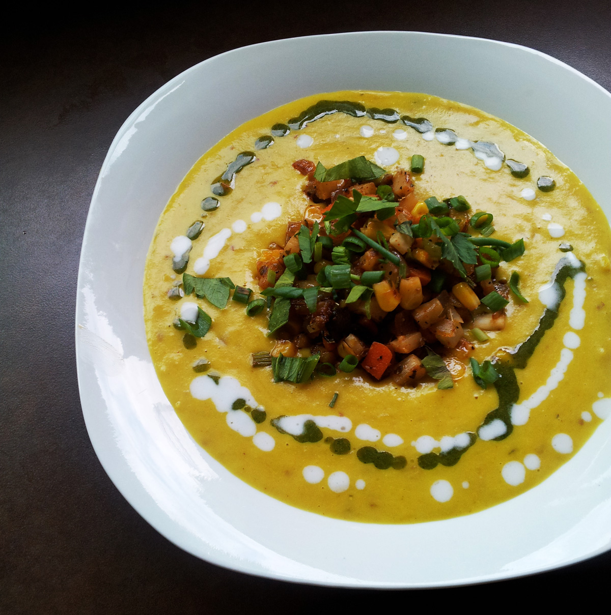 A Profound Hatred of Meat Corn Chowda with Celery Root Sofrito