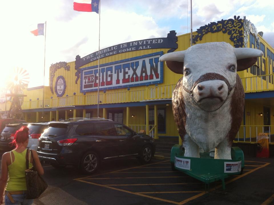 Route 66 Road Trip Amarillo & The Big Texan Steakhouse Tu Vo' Fa L'Americano