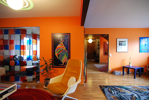 Home Sweet Home: Orange Themed Living Room